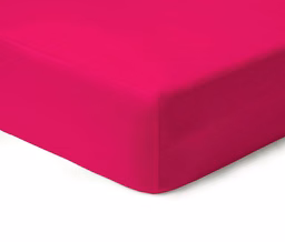 Satiinist voodilina kummiga 00-0152-FUCHSIA