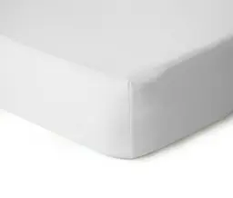 Trikotaažist voodilina kummiga  JERSEY-OPTIC WHIT