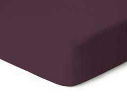 Trikotaažist voodilina kummiga JERSEY JERSEY-DARK PLUM