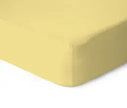 Trikotaažist voodilina kummiga JERSEY JERSEY-PALE BANANA