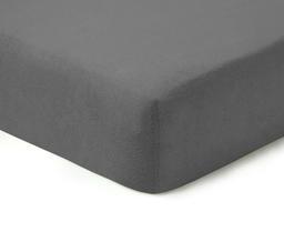 Frotee voodilina kummiga TERRYBTL-DARK GREY