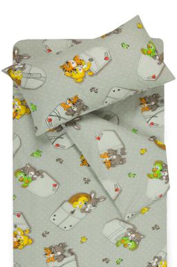 Voodipesu lastele SLEEPING FRIENDS 10-0023-GREY