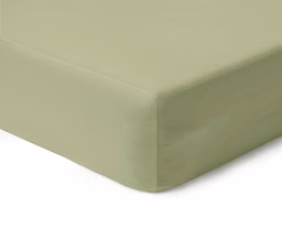 Satiinist voodilina kummiga 00-0188-PALE OLIVE