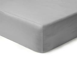 Сатиновая простынь на резинке 00-0251-LIGHT GREY