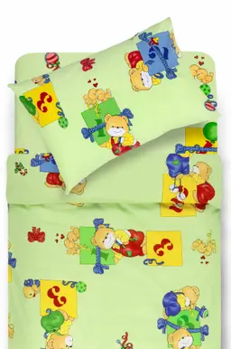 Children bedding set TEDDY 10-0056-LIGHT GREEN