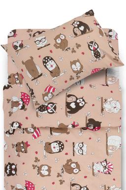 Voodipesu lastele FRIENDLY OWLS 10-0451-BEIGE
