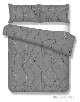 Polycotton bedding set ABSTRACT 40-1524-GREY