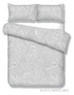 Voodipesu komplekt GEOMEETRIA 30-0773-WHITE GREY