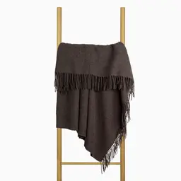 Villane pleed MERINO-270 DOUBLE FACE-DARK BROWN