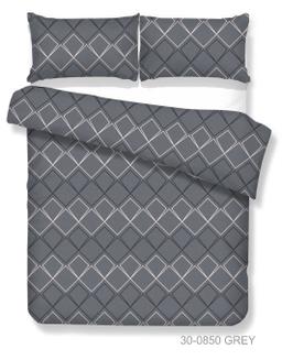 Polycotton bedding set GEOMETRY 30-0850-GREY