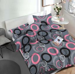 Polycotton bedding set GEOMETRY 30-0842-PINK