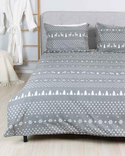 Flanellist voodipesu BIANCA 10-0544-GREY