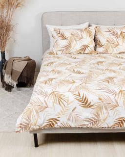 Flannel bedding set BEATRICE 40-1543-BROWN