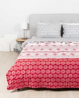 Flannel bedding set BILLY 40-1564/40-1565-RED