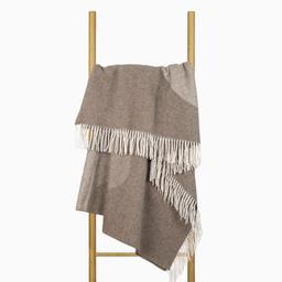 Woolen plaid MERINO-270 80-3383-LIGHT BROWN