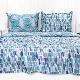 PREMIUM mako-satiinist voodipesu CARY 40-1572/40-1573-AQUA