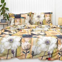 PREMIUM mako-satiinist voodipesu CLARENE 20-1874-MUSTARD