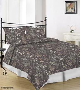 Sateen bedding set ADALINA 20-1887-BROWN