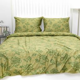 PREMIUM mako-satiinist voodipesu CLOVER 20-1830-OLIVE