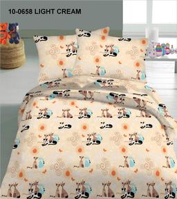 Voodipesu lastele SKINNY CATS 10-0658-LIGHT CREAM