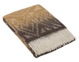 Woolen plaid MERINO-270 80-3460-BROWN
