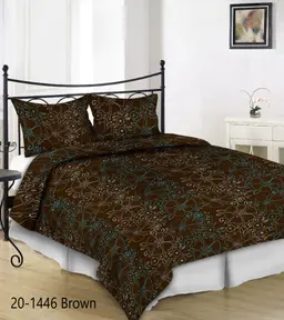 Satiinist voodipesu ACANTHA 20-1446-BROWN