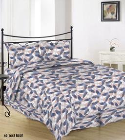 Sateen bedding set AMINAH 40-1663-BLUE