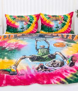 PREMIUM mako-satiinist voodipesu Tie-Dye 40-1680-MULTI