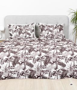 Постельное бельё из сатина AEOLIA 40-1599-BROWN