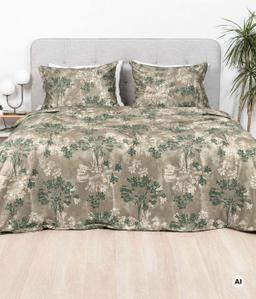 Satiinist voodipesu ABHIRATI 40-1595-GREEN