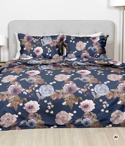 Satiinist voodipesu ADRIELLE 20-1888-NAVY