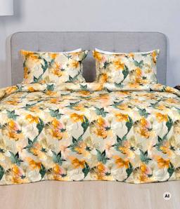 Satiinist voodipesu AUBRIE 20-1939-YELLOW