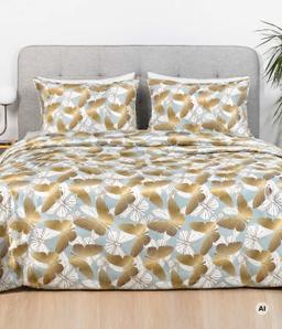 Satiinist voodipesu AMINAH 40-1663-KHAKI