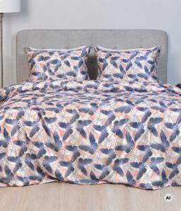 Satiinist voodipesu AMINAH 40-1663-BLUE