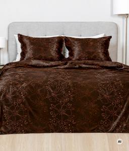 Satiinist voodipesu ACANTHA 20-1446-CHOCO