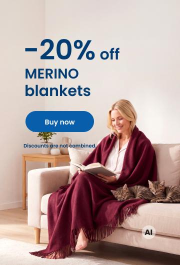 20% off MERINO blankets/desktop