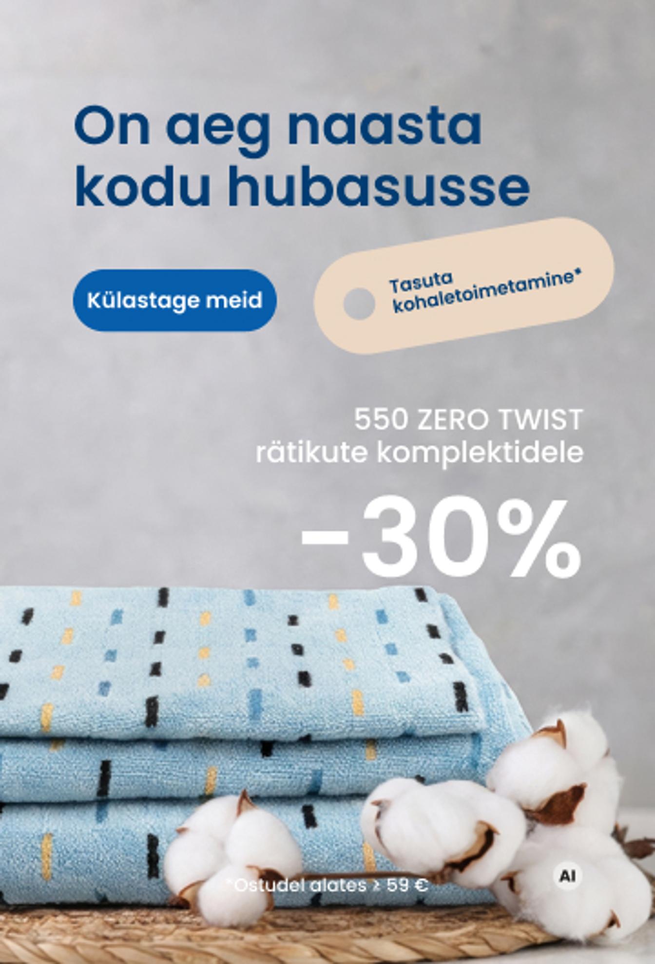 550 ZERO TWIST rätikute komplektidele -30%\mobile