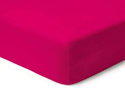 Satiinist voodilina kummiga 00-0152-FUCHSIA