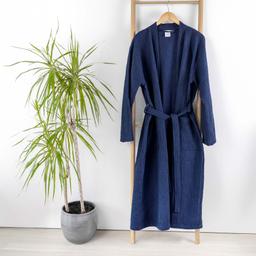 Халат BATHROBE WAFFLE CVC-210 210 BATHROBE KIMONO-NAVY