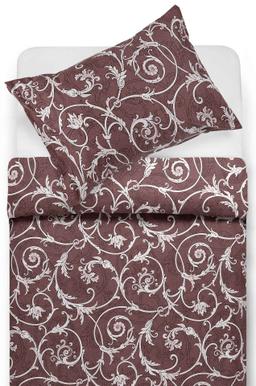 Cotton bedding set DAHLIA 40-1473-BROWN