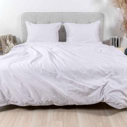 Satiinist voodipesu AMARA 60-0041-WHITE ON WHITE
