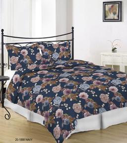 Sateen bedding set ADRIELLE 20-1888-NAVY