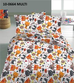 Voodipesu lastele CATS WITH BIG HEADS 10-0664-MULTI